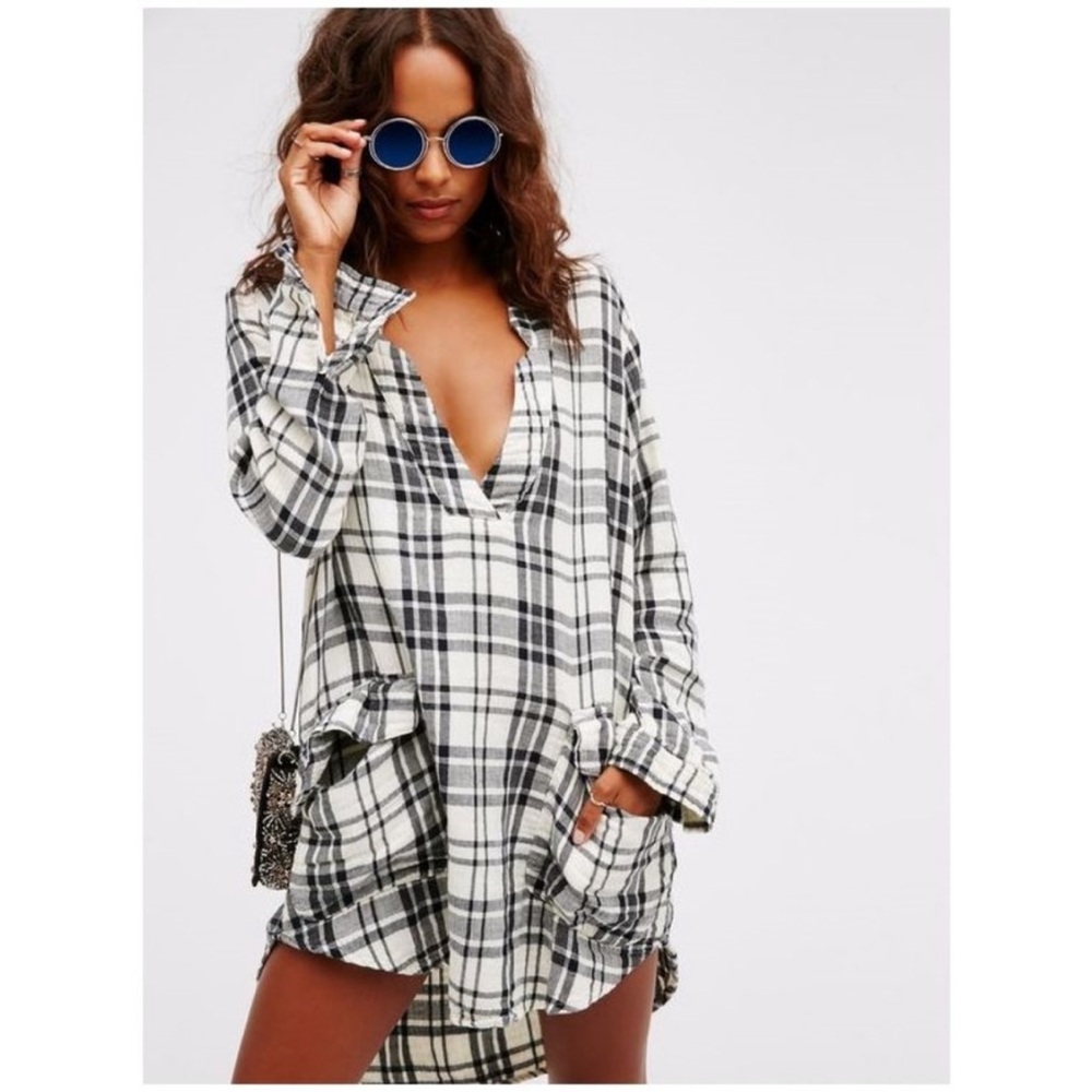 CP SHADES x FREE PEOPLE Plaid Checkmate Dress